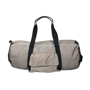 CHANEL bag travel sports line nylon beige silver